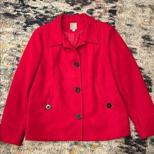 JM Collection Red Winter Coat Women’s Size Petite XLarge